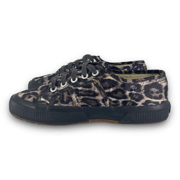 Superga Leopard Print Casual Sneakers S009KWO Lace Up Shoes Multicolor Women 6 - Picture 4 of 9